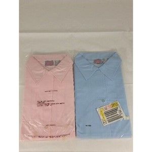 Vintage JCPenney Blouse(Lot Of 2) New In Package Pink & Blue Size 20